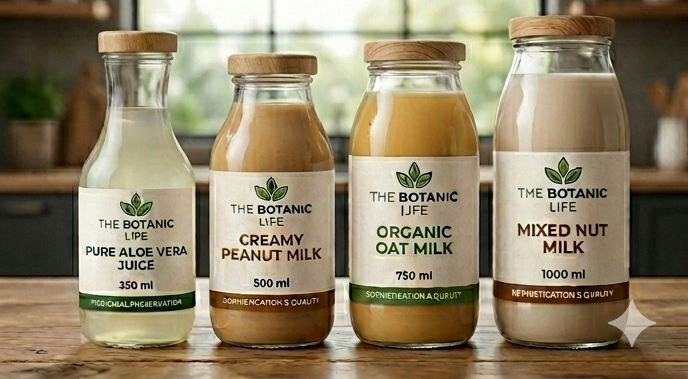 garrafa de vidro The Botanic Life